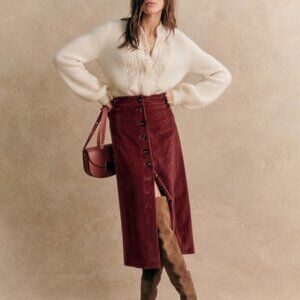 Sezane Rosalba Skirt, Terracotta